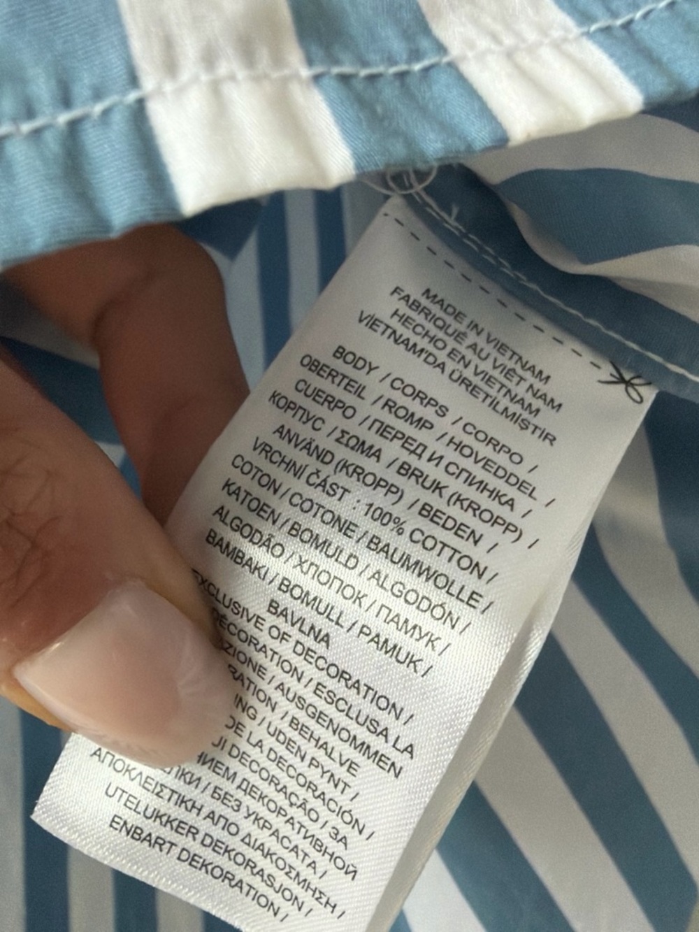 Ralph Lauren Blue & White Striped Monogram Button Down - Picture 7 of 7